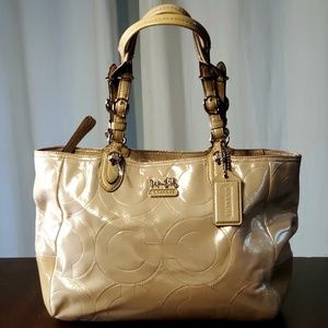 Large Mia OP ART Tote  Coach Bag